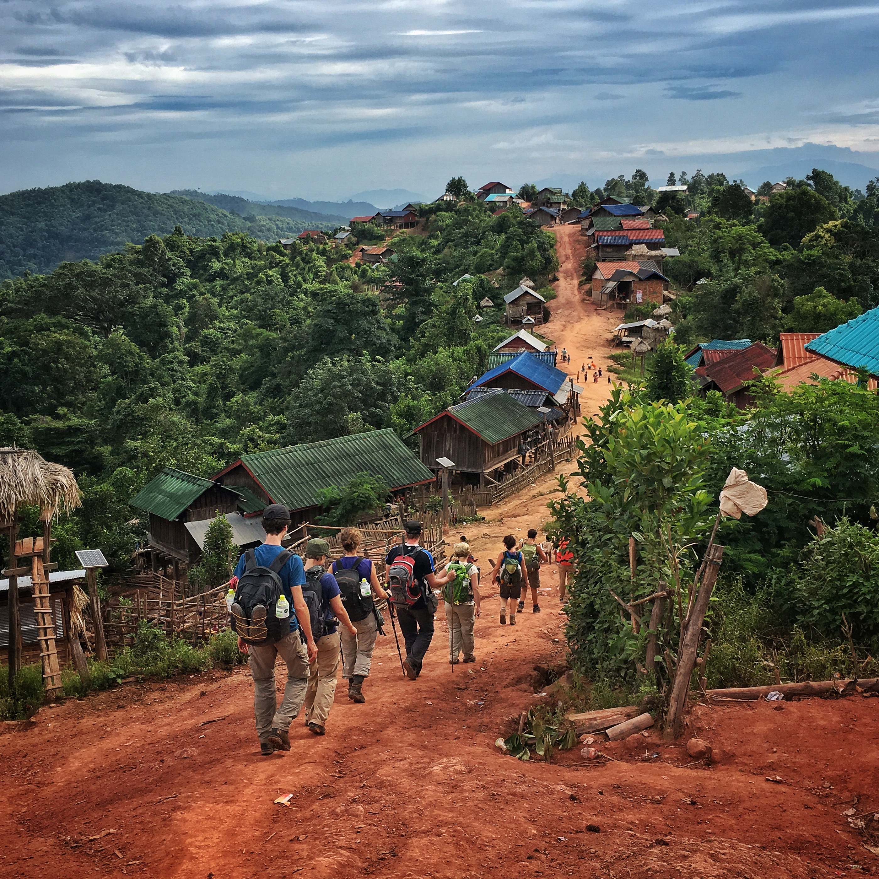 trekking in laos